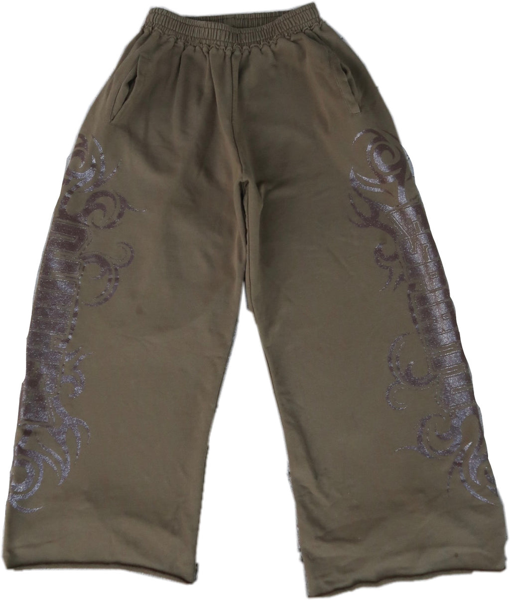 ESPIRITU GREEN SPIKE SWEATPANTS