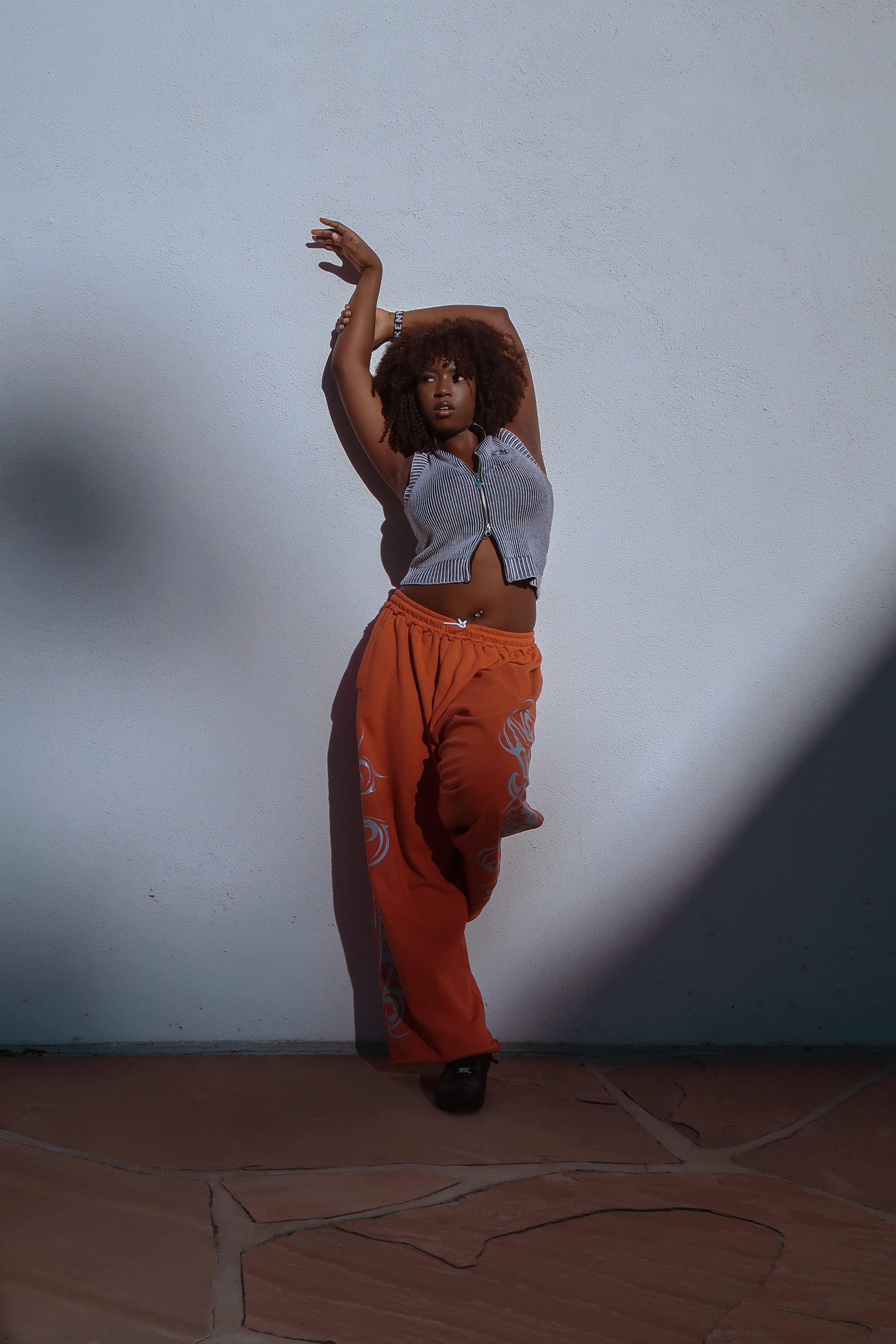 ESPIRITU ORANGE SPIKE SWEATPANTS