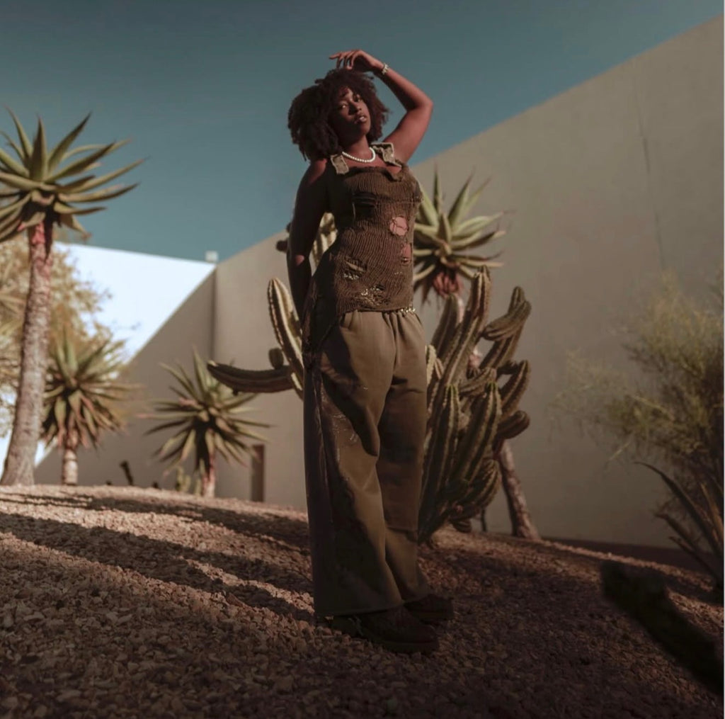 ESPIRITU GREEN SPIKE SWEATPANTS