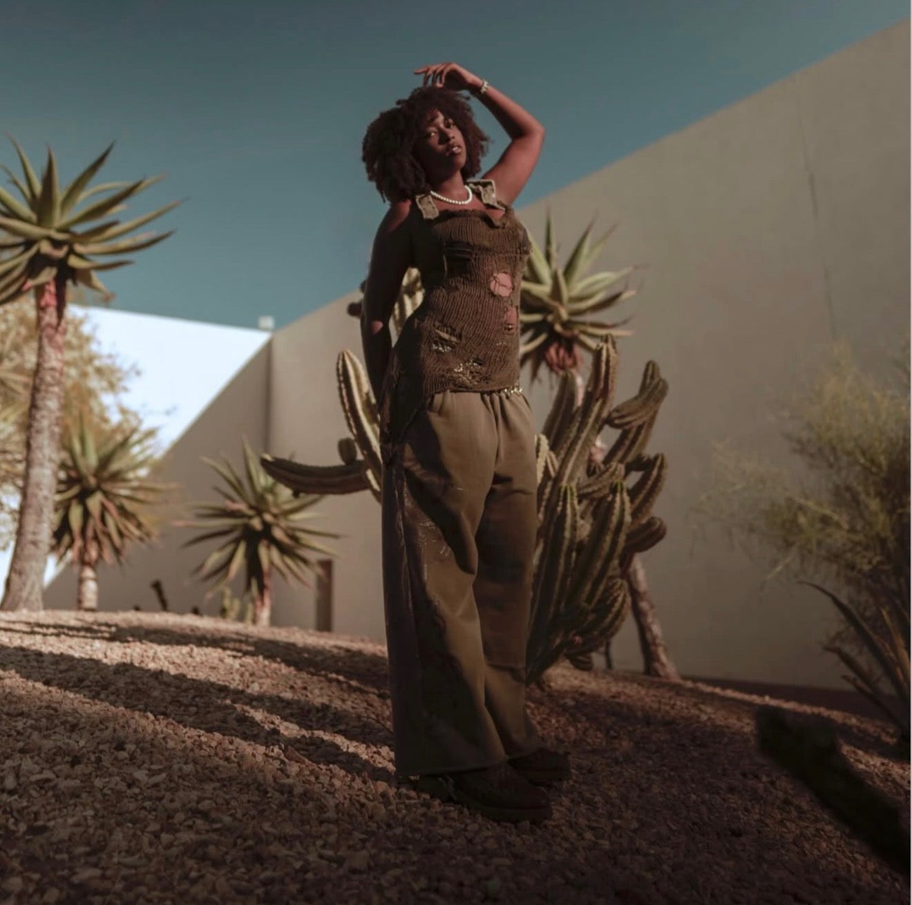 ESPIRITU GREEN SPIKE SWEATPANTS